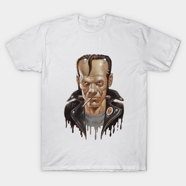 1950's Greaser Frankenstein T-Shirt by Paul_Abrams